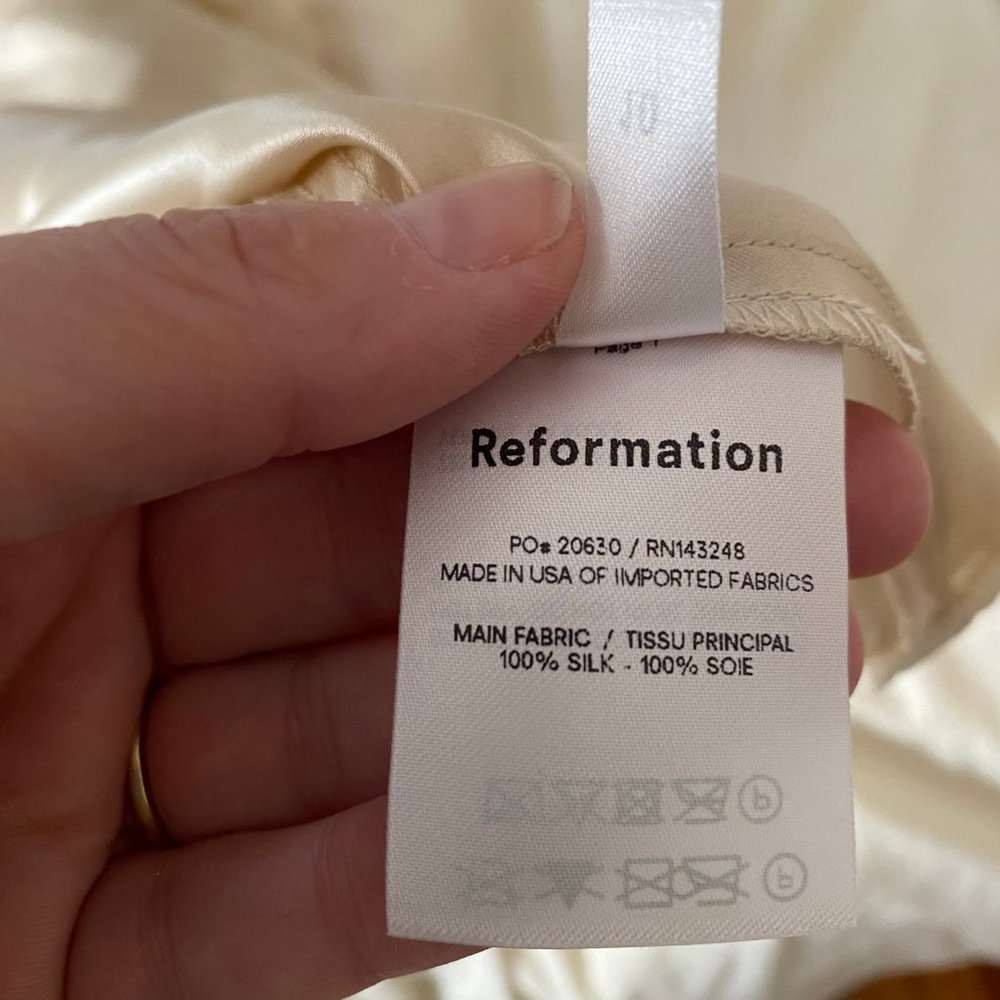 Reformation Carrara Silk Wedding Dress - Picture 12 of 12